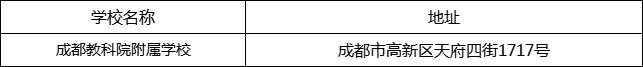 成都市成都教科院附屬學(xué)校地址在哪里？