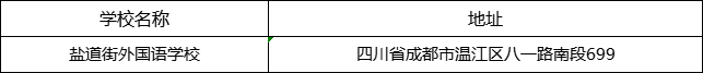 成都市鹽道街外國語學(xué)校地址在哪里？