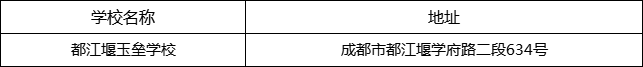 成都市都江堰玉壘學(xué)校地址在哪里？