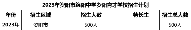 2024年資陽(yáng)市綿陽(yáng)中學(xué)資陽(yáng)育才學(xué)校招生計(jì)劃是多少？